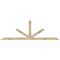 Ekena Millwork Saratoga Rough Sawn Timber Gable Bracket, Douglas Fir, 96"W x 32"H x 2"D x 4"F, 8/12 Pitch GBW096X32X0204SAR00RDF - alternate 1